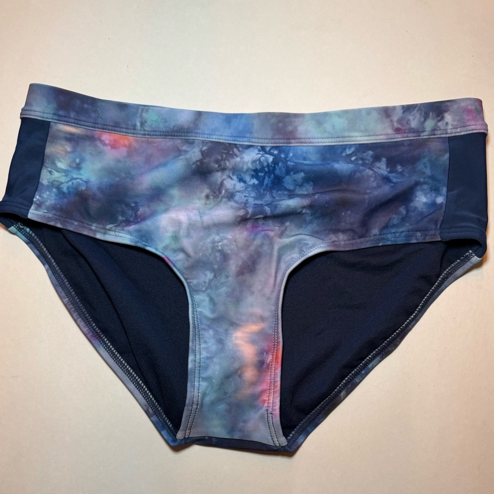 Athleta Girl Multi Tie Dye Swim Bikini Bottom Sz XXL/16 NWOT SWIMWEAR